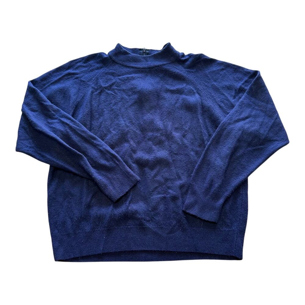 Womens Sweater Size Large Petite Blue Casual Outdoor Layiner Winter Wear